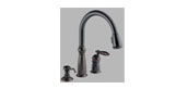 Delta 955-RBSD-DST Victorian Single Handle Pull-Down Kitchen Faucet with Soap Dispenser and DIAMOND(TM) Seal Technology Venetian Bronze