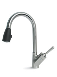 Ergo Pull Down Kitchen Faucet with Joystick Handle and Soft Touch Sprayhead